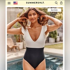 Ruffle Sleeve Backflip Summersalt Swimsuit